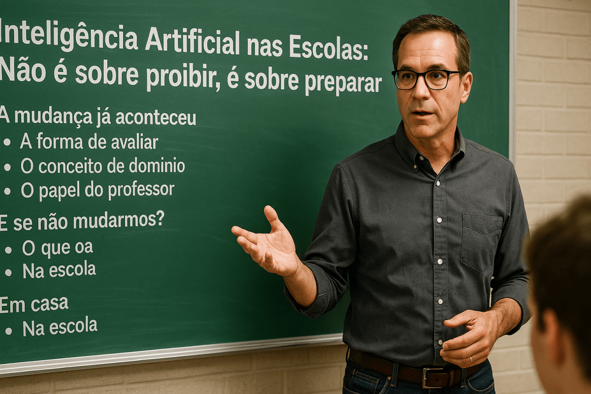 Inteligência Artificial nas escolas: não é sobre proibir, é sobre&nbsp;preparar